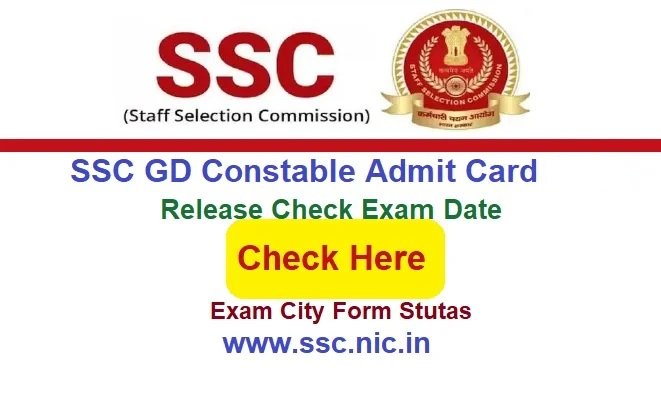 SSC GD Constable Admit Card 2024 Release